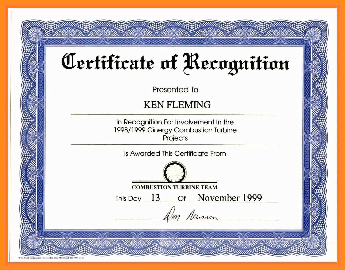 Wording For Certificate Of Appreciation - Calep.midnightpig.co Intended For Sample Certificate Of Recognition Template