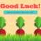 Yellow Illustrated Radish Good Luck Card – Templatescanva Intended For Good Luck Card Template